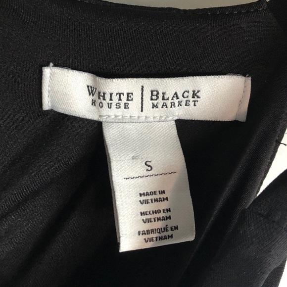 WHBM Black natural waist sleeveless dress - Picture 3 of 11